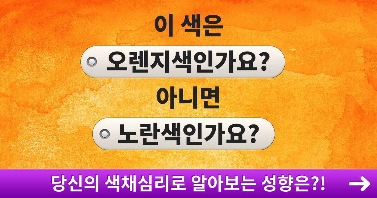 색채심리로 알아보는 숨겨진 성향테스트